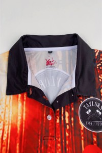 Design Contrasting Collar Sublimation Polo Shirt Customized Sublimation Tree Polo Shirt Dye Sublimation Factory P1472 side view